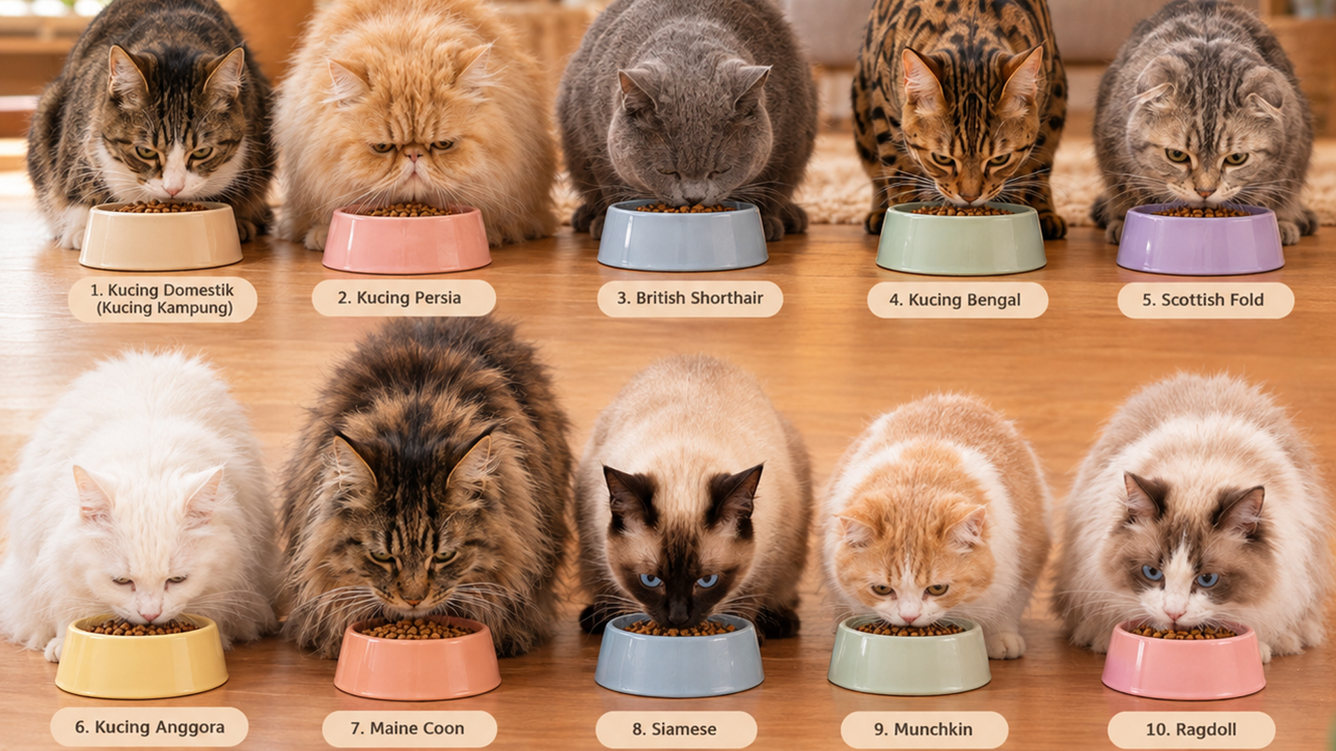 Kucing populer di Indonesia
